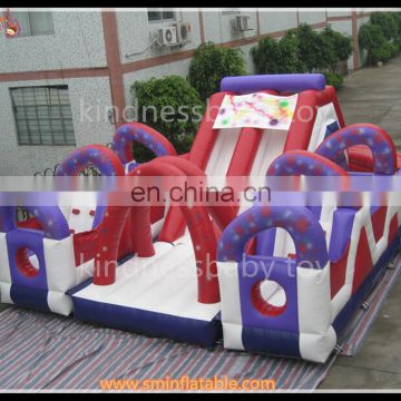 Inflatable donut bouncy castle, jumping castle, inflatable bouncer castle with arch