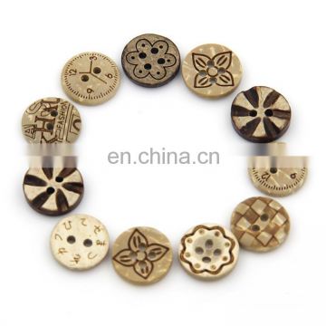 Hot 4 holes 12mm Custom Nice Crafts Coconut Buttons for Shirt