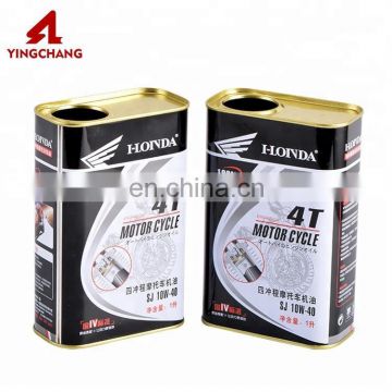 1L oil paint rectangular metal tin can with metal lid