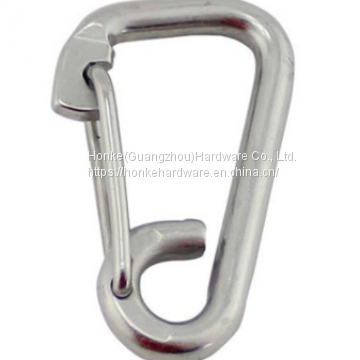 Industrial Stainless Steel 316 Spring Loaded Snap Hook Carabiner For Yachts / Sail Boats