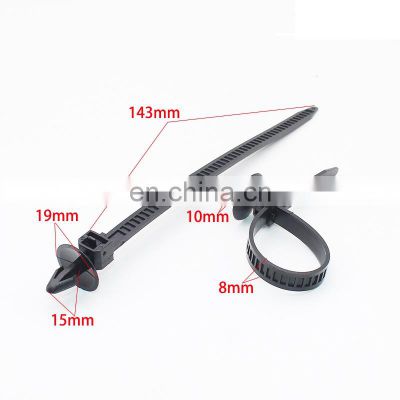 Nylon Mount Clips Push Wire Ties Fastener Strap For 9mm Hole Releasable cable ties auto Fastener & Clip