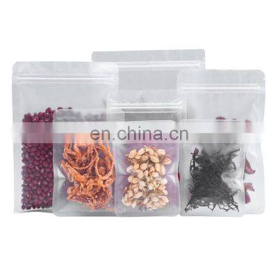 Cheap Price Food Grade Custom Frosted Resealable 3 Sides Sealing Zipper Clear Flat Bottom Pouch Bags