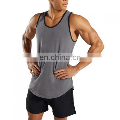 men's plain blank muscle gym vest stringer bodybuilding weightlifting tank top