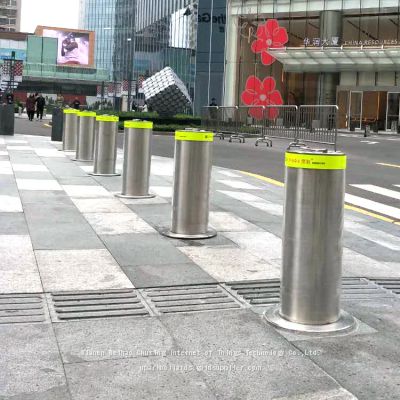 UPARK Good Quality Traffic Barrier Car Security Anti-theft Bollard with Reflective Tape 304 SS Manual Removable Column Bollard