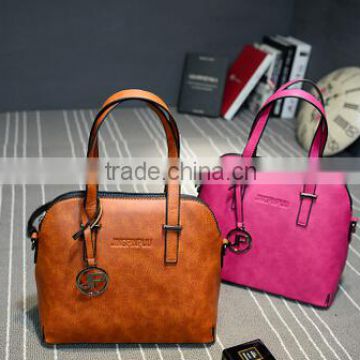 2015 wholesale Popular model design women gender PU leather handbag/tote bag