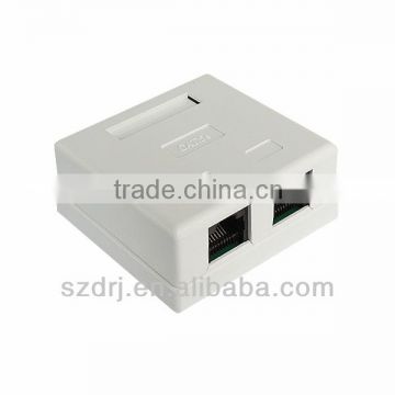86 type Cat5e double ports surface mount switch box