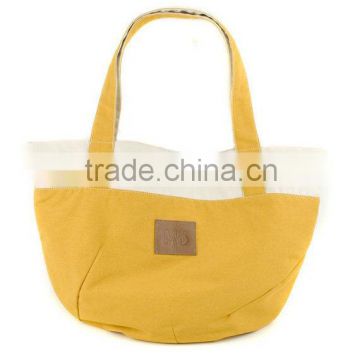 Mustard cotton canvas tote bags