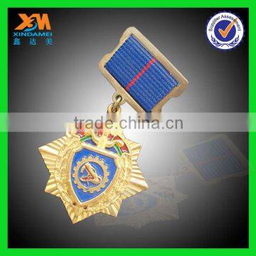 3d design engraved zinc alloy plating gold medal products (xdm-m140)