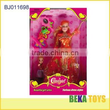 naughty girl toy cutie girl dolls with daughter KELLY baby with cosmetic accessories