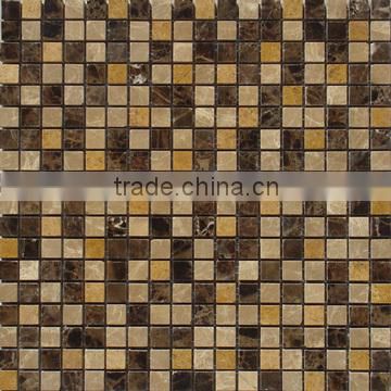 SKY-M008 Interior Shiny Goldren Brown Mosaic Tile