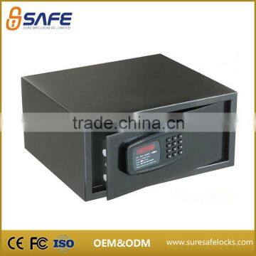 Top secure hotel room laptop size master code safe box with CEU