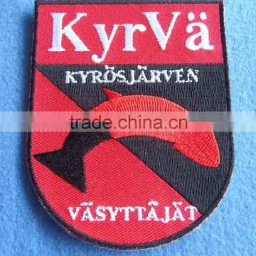 straight cut embroidery badge