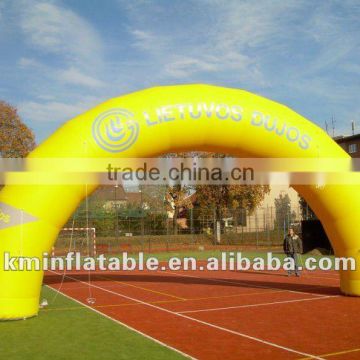 yellow curved inflatable arch
