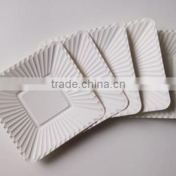 square white round disposable paper plate for cakes fruit with factory price 13*13cm