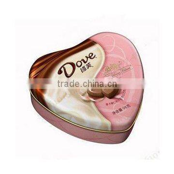 square shape tin box size:120*120*40mm heart shape tin box