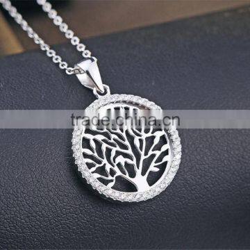 New fashion jewelry simple circular design 925 silver pendant