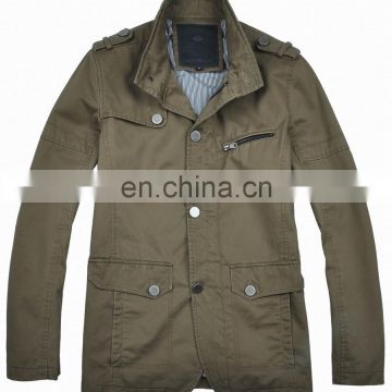 2015 Latest Fashion Mens 100% cotton malitary style French Jacket