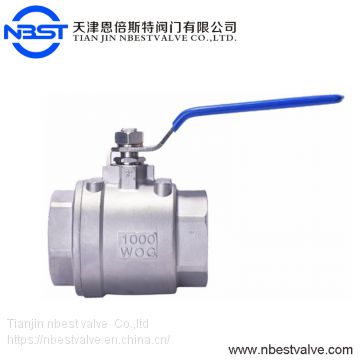 2pc ball valve SS304 small water switch stainless steel ball valve