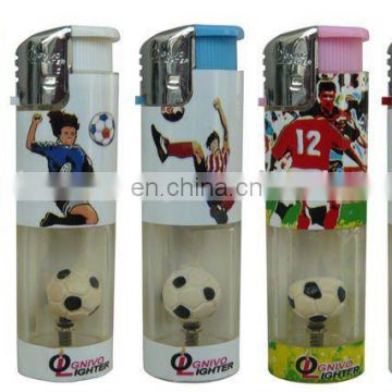 fashion lighter with football toys in it-promotional lighter with toys