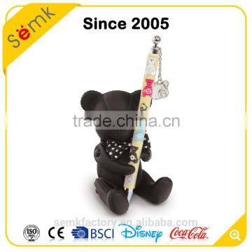 Hot sale animal design bear shape custom plastic pen & pen holder                        
                                                Quality Choice