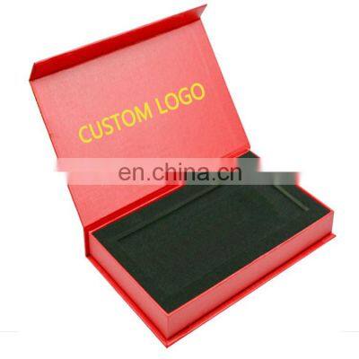 Custom luxury pink magnet retail red eyelash paper packaging box with magnetic lid empty gift boxes