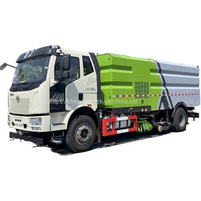 FAW 4x2 6 wheel 16cbm machanical road sweeper trucks