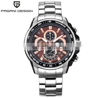 Pagani Design CX-0005 Luxury Brand Elegant Stainless Steel Analog Chronograph Imported Quartz Men's Waterproof watch