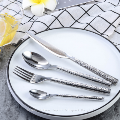 Wholesale Factory High Quality Sale Luxury Silver Home Hotel Restaurant Eco Friendly Wedding Stainless Steel Cutlery Set