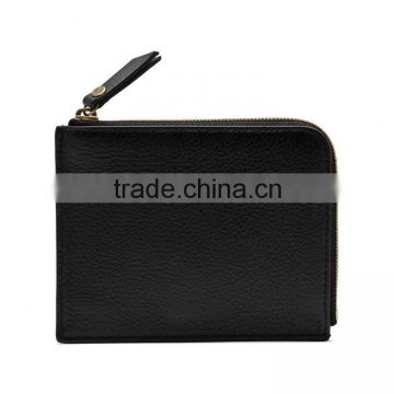 Fashion leather zip coin purse high quality cow leather coin pocket