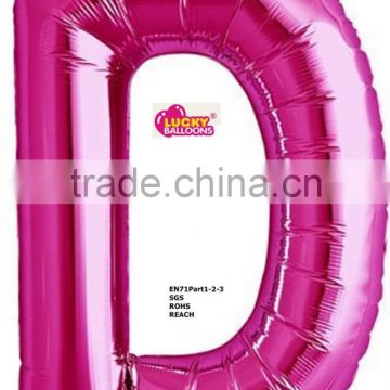 EN71 approved 34 inch helium balloons shaped like letters pink                        
                                                                                Supplier's Choice