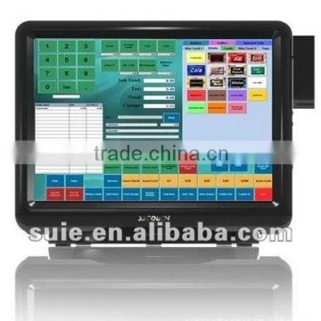 CPU D525 dual core computer All in one touch screen pos machine
