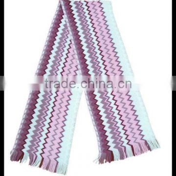 Women design polyester two layer muffler scarf