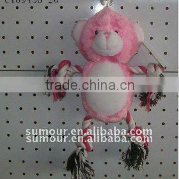 Plush Bite Toy pink bear for your lovely Puppy