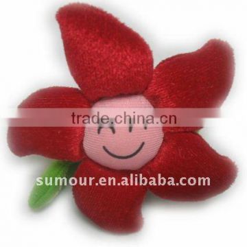 Soft Red Flower With Smiling Face