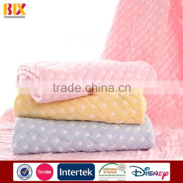 hebei textile cotton waffle texture star design yarn dyed gauze blanket