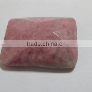 Rhodonite pink gemstone 20*30mm facet rectangle cab-loose gemstone and semi precious stone cabochon beads for jewelry components