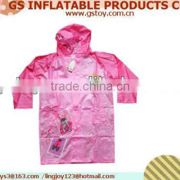 PVC girls rain jackets EN71 approved