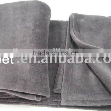 grey color fleece blanket