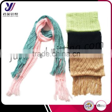 Factory hot sale 2016 of the latest wool felt winter knitted infinity pashmina scarf (accept design draft)