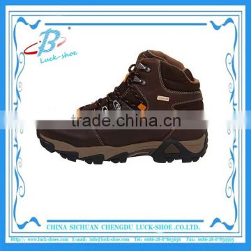 Men's hiking shoes latest design high top customized cow leather