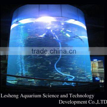 big transparent acrylic cylinder aquarium with best price from manufacturer