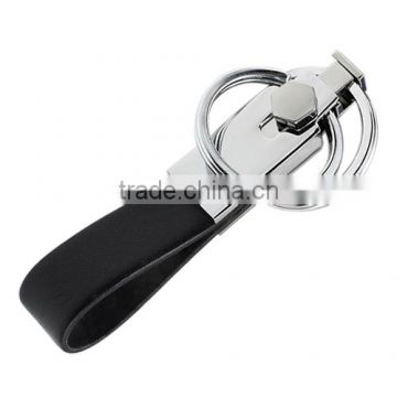 New arrival high quality Custom leather keychain cheap promotion leather key ring                        
                                                Quality Choice