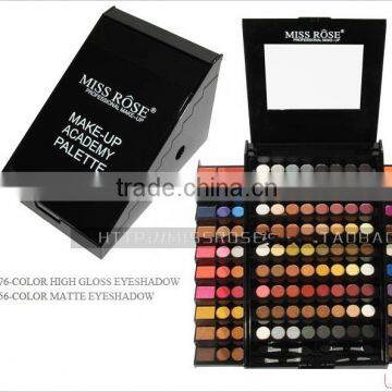 Miss Rose Professional wholesale Makeup Eyeshadow Palette/makeup 132 multi colored eyeshadow