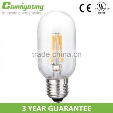 Led glass cover e26 filament bulb replacement traditional light 2w tubular led filament bulb