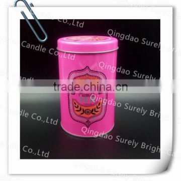 high quality new design scented red tall tin candle wholesale
