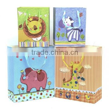 Trendy Lovely Cartoon Animals Paper Shopping Bag