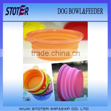 custom foldable silicon pet feeder bowl
