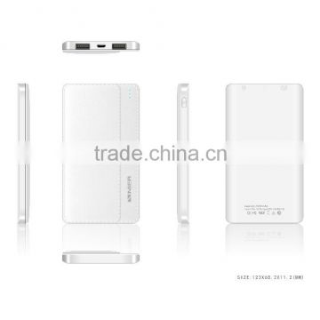 Dual USB Output Rechargeable Power Bank 10000mAh Li-Polymer Battery Power Bank For Moible Phone