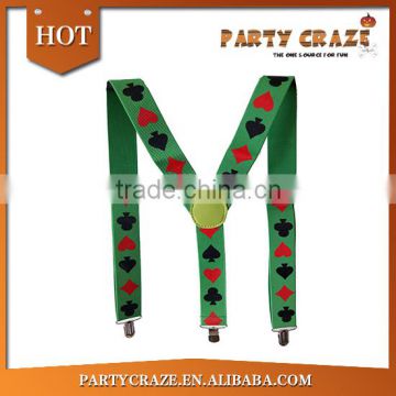 Poker printed fashion suspenders