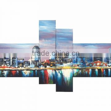 4PCS Stretched and Framed Hang Landscape Home Goods Wall Art Canvas Painting